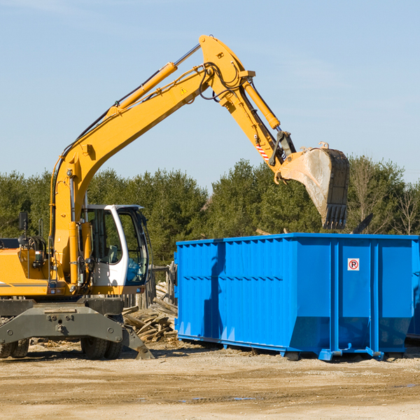 what size residential dumpster rentals are available in Clairfield